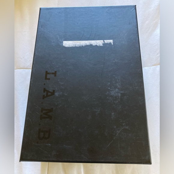 L.A.M.B. Karoline Gunmetal Leather Women’s High Heel Sandals - Picture 14 of 14